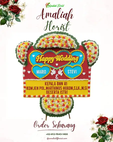 Papan Bunga Pernikahan Wanoja